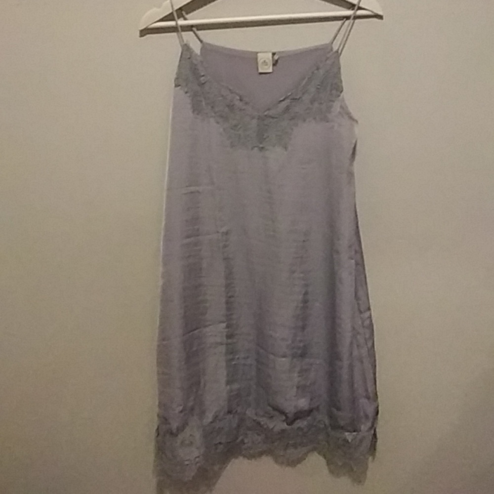 Slip dress in powder blue